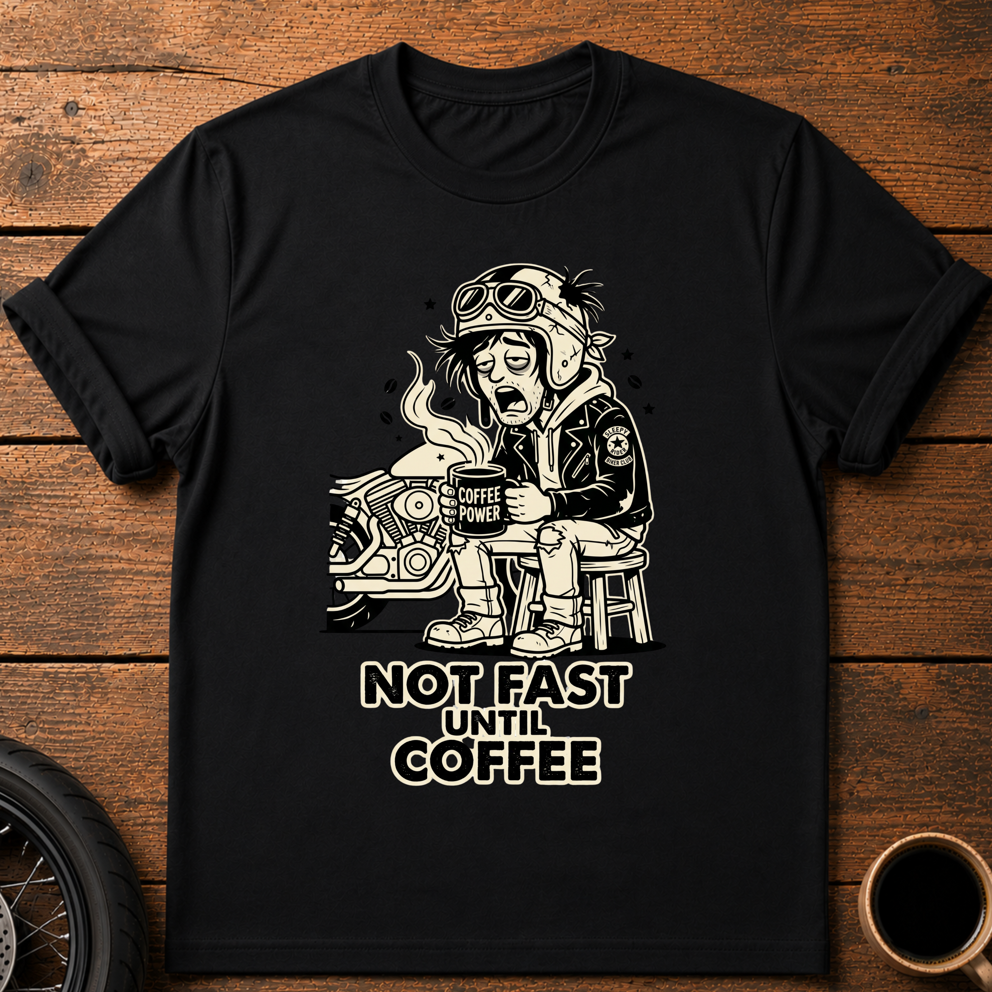 Not Fast Until Coffee T‑Shirt