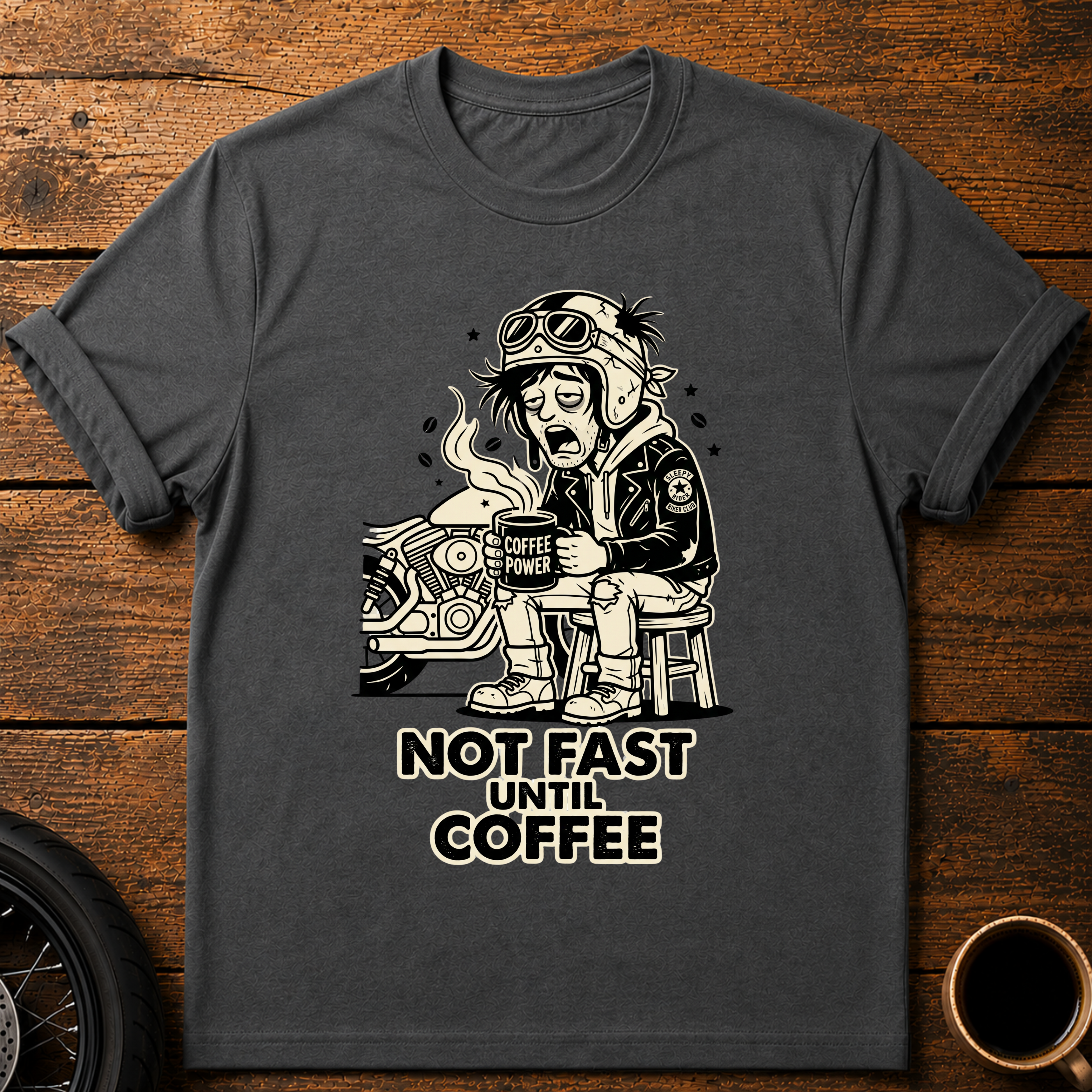 Not Fast Until Coffee T‑Shirt