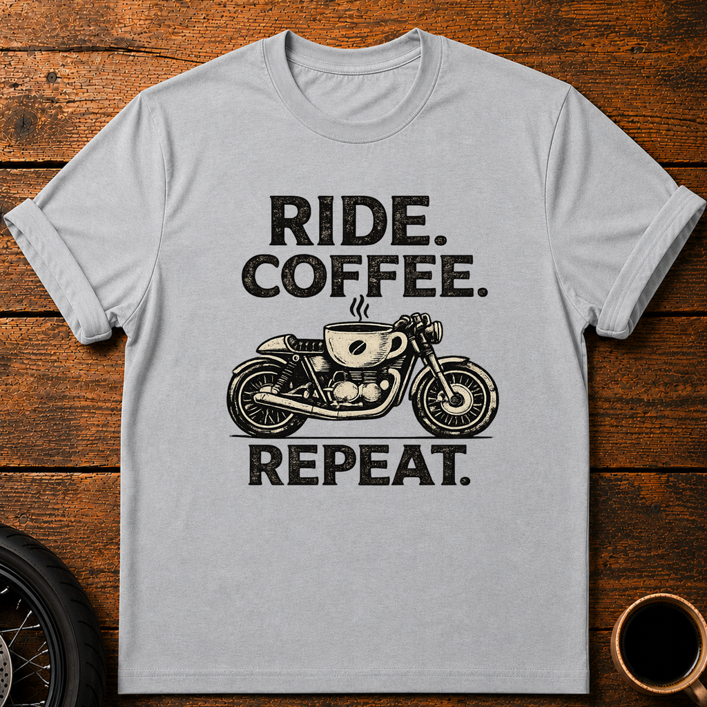 Ride Coffee Repeat T‑Shirt