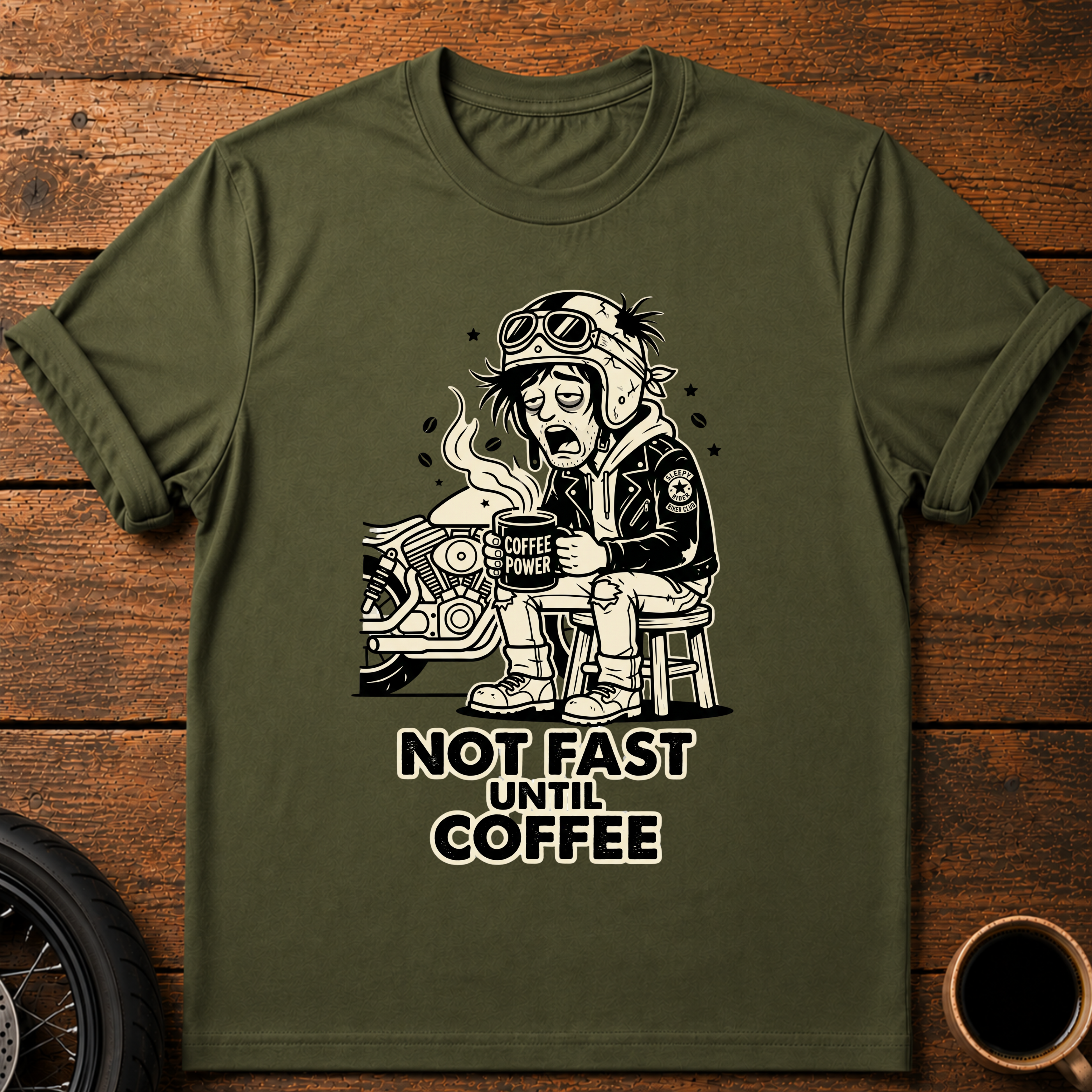 Not Fast Until Coffee T‑Shirt